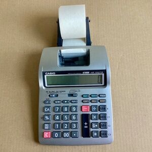 Casio HR-100TM Plus Mini Desktop Printing Calculator Battery Powered 12 Digit